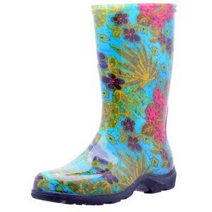 Sloggers Women's Rain Garden Boots Midsummer Blue Size 11